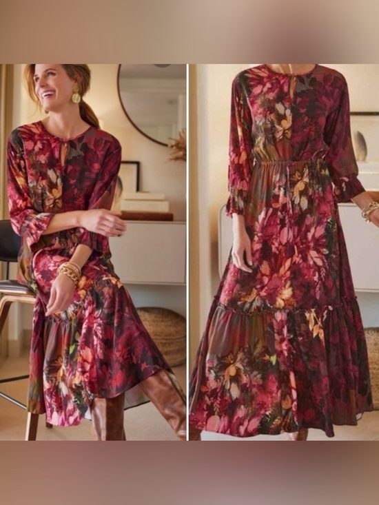 Soft Surroundings Dresses & Skirts - Soft Surroundings Dress Natural Romance Floral Maxi Size Large NWT Casual